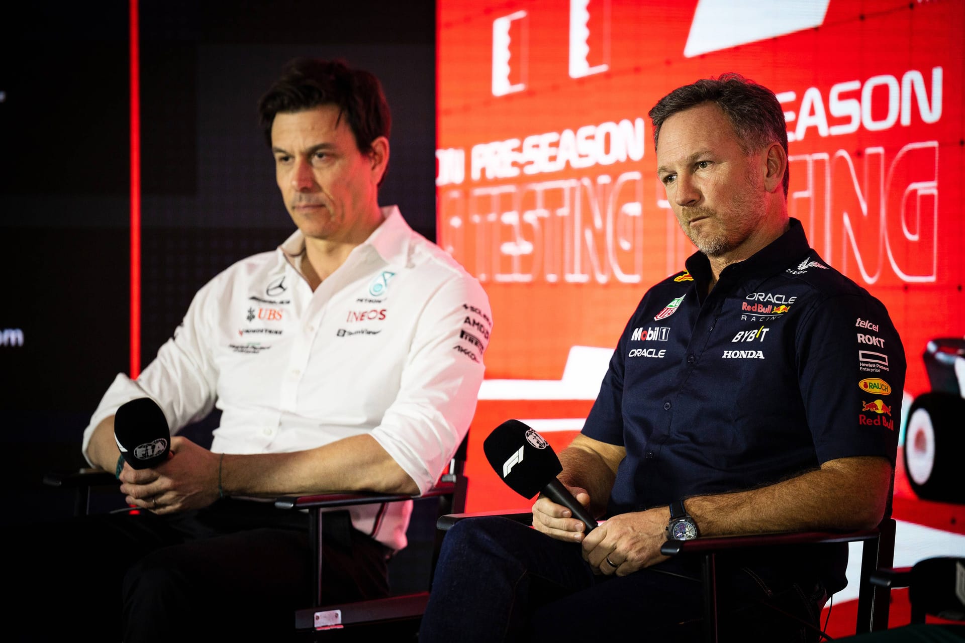 Toto Wolff (left) and Christian Horner: The two team bosses have been at war with each other again and again in the past.