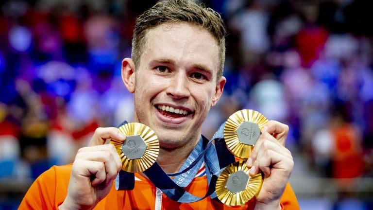 Three times gold in Paris: the hat trick is complete for Harrie Lavreysen (photo: ANP/Hollandse Hoogte).