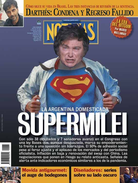Milei anniversary magazine covers
