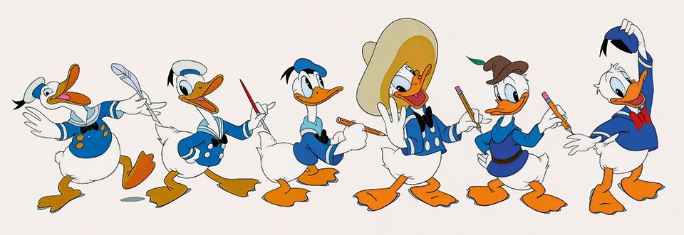 Donald Duck through the ages