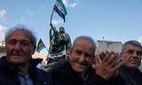 Druze celebrate in a square in Majdal Shams, near the border with Syria. 