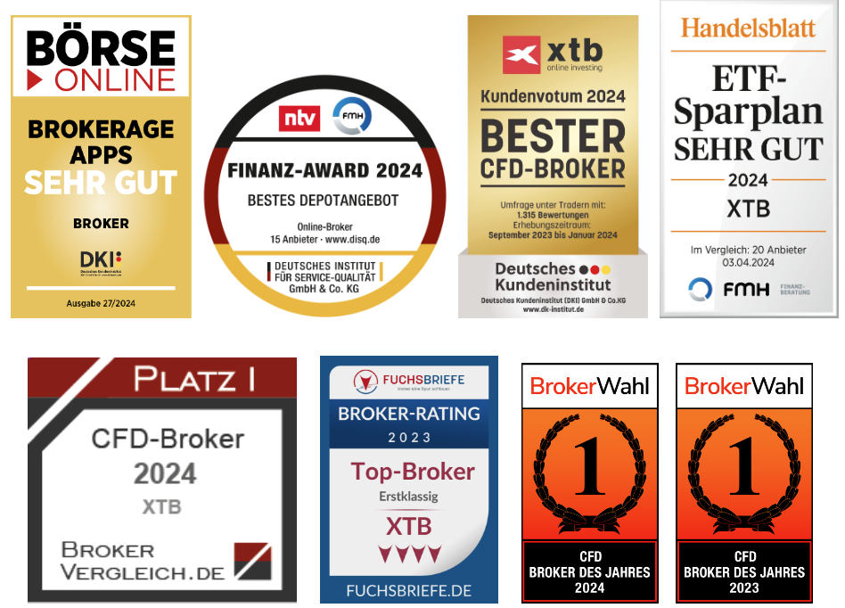 Best broker in Germany according to these awards: XTB