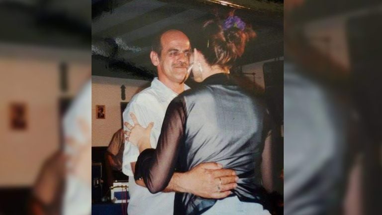 Stefanie and her father Martien at her parents' 25th wedding anniversary (photo: private archive)