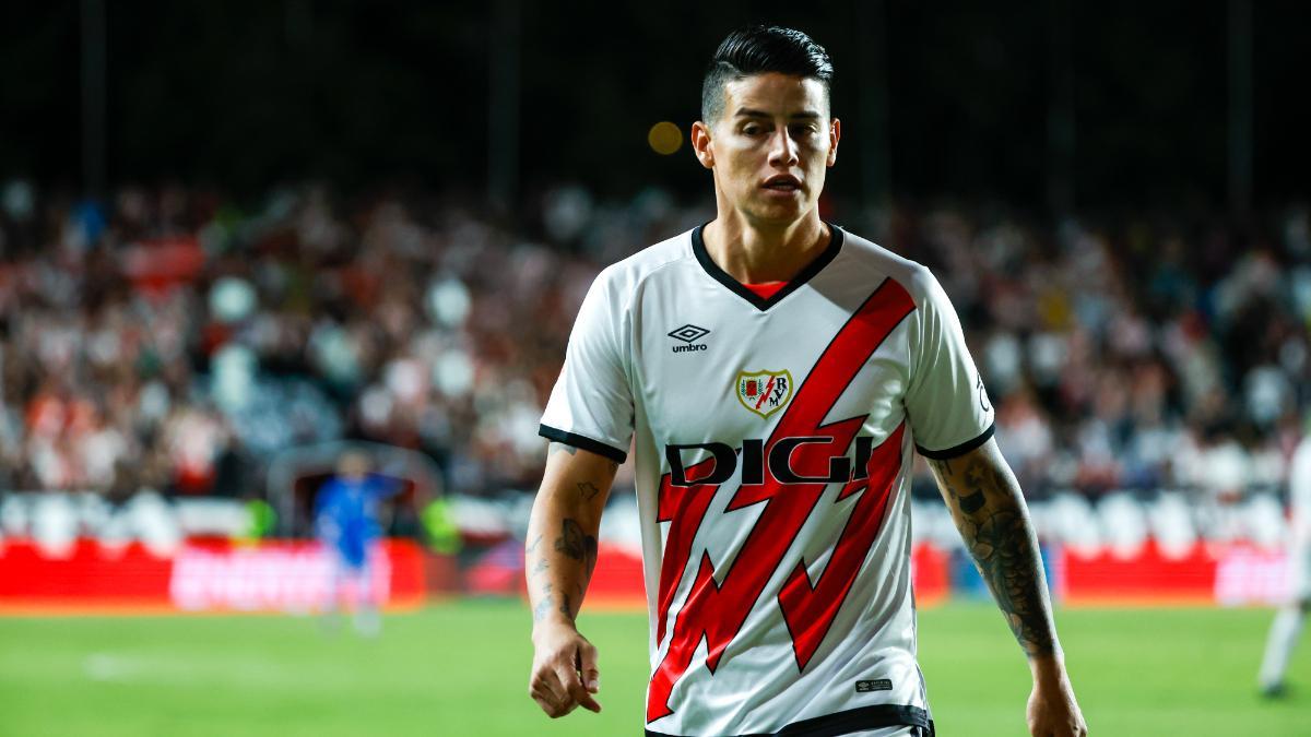 James Rodríguez durante un partido con el Rayo Vallecano