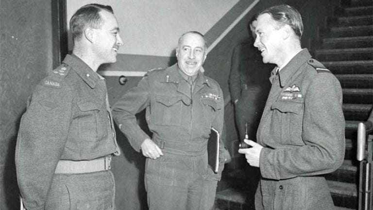 The targets: Generals Churchill Mann (left) and Harry Crerar (center) and Air Marshal Huddleston (photo: archive) 