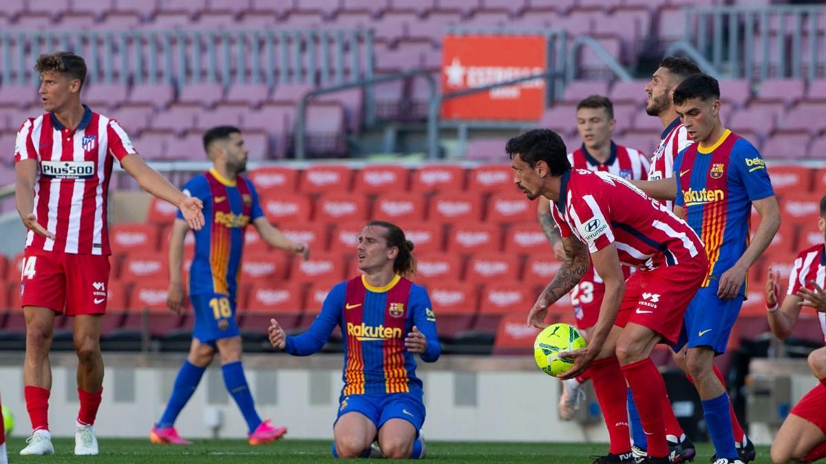 A Antoine no se le dan bien los duelos Barça-Atlético