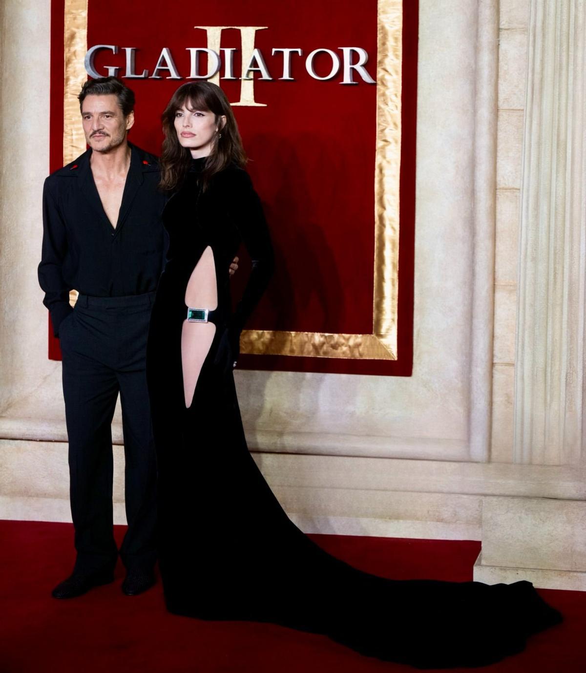 Pedro Pascal y Lux Pascal, en el estreno en Londres de "Gladiator II"