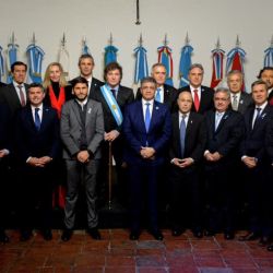 Governors with Milei at the May Pact | Photo: CEDOC