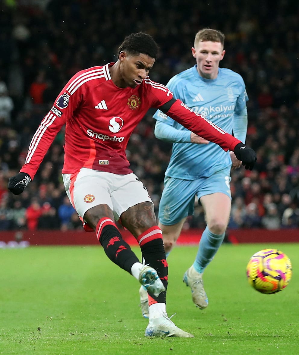 Sein bislang letztes Spiel für United machte Marcus Rashford (27) im Dezember gegen Nottingham Forest (2:3)