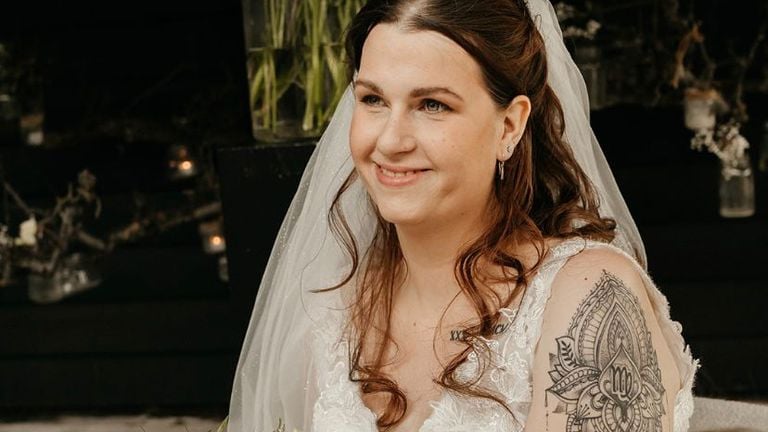 Jenny as bride (Photo: Private).