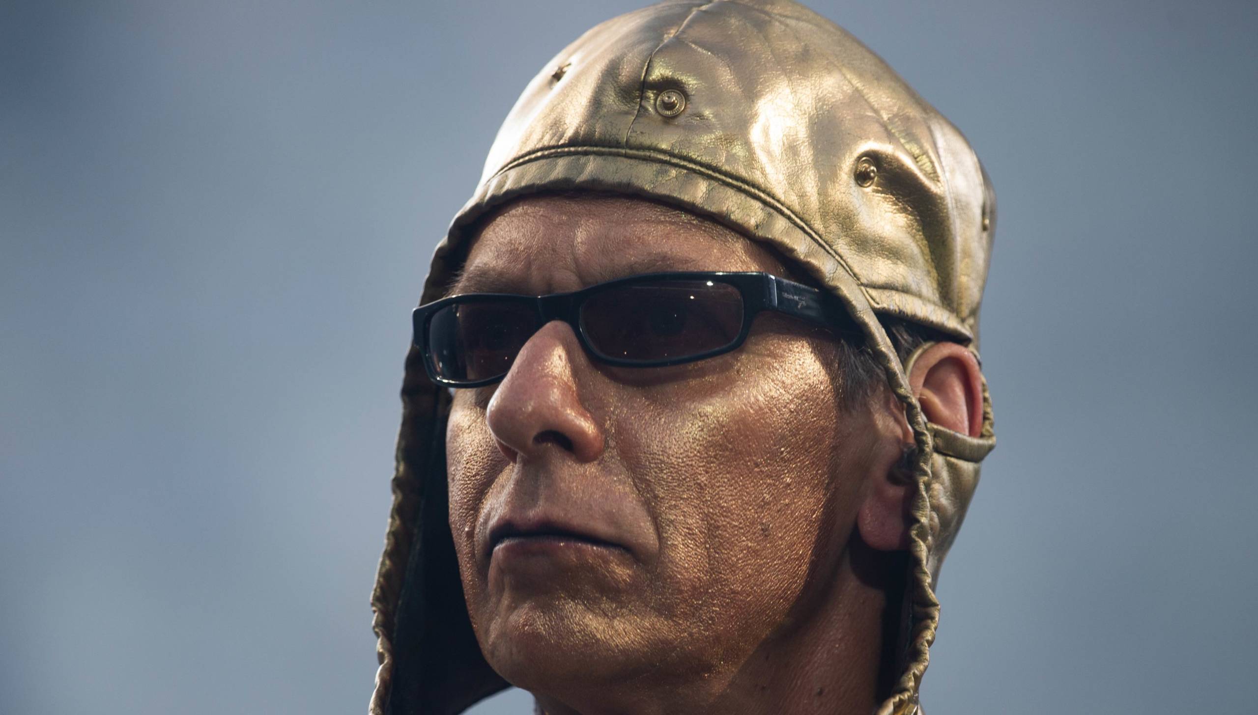 Flake from Rammstein, performs at the band's concert in the HDI Arena in Hanover