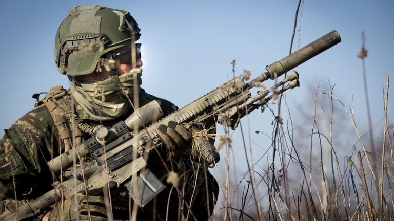 A Dutch commando during an exercise. Photo for illustration (ANP).