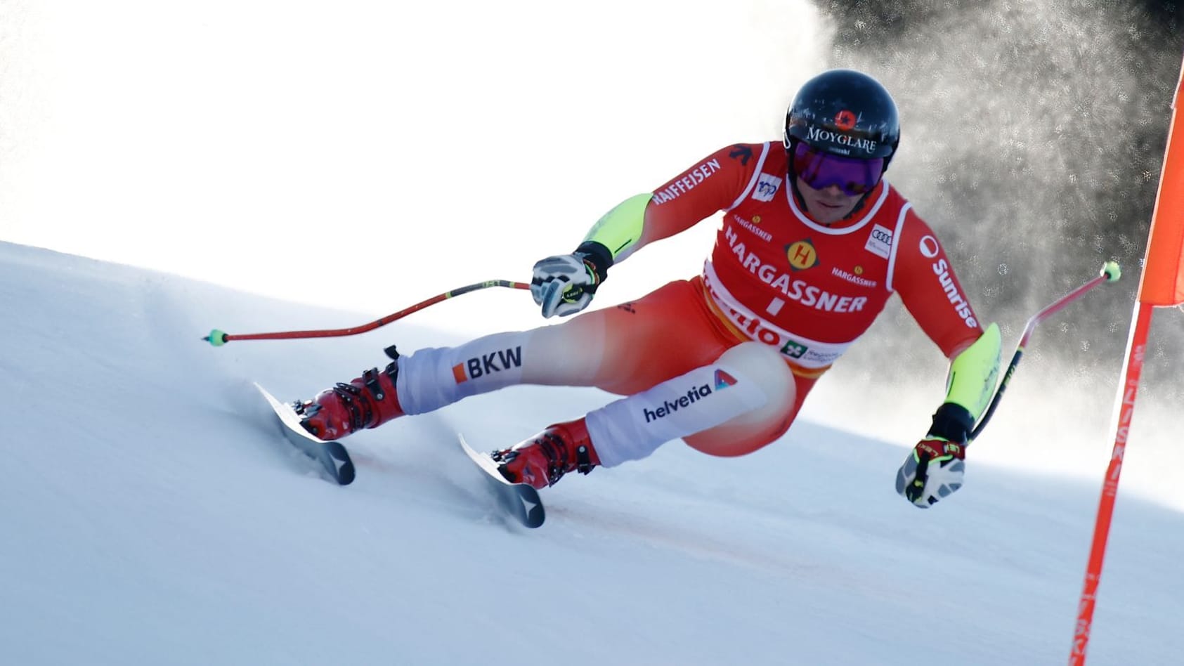Gino Caviezel: The Swiss crashed badly in Bormio.