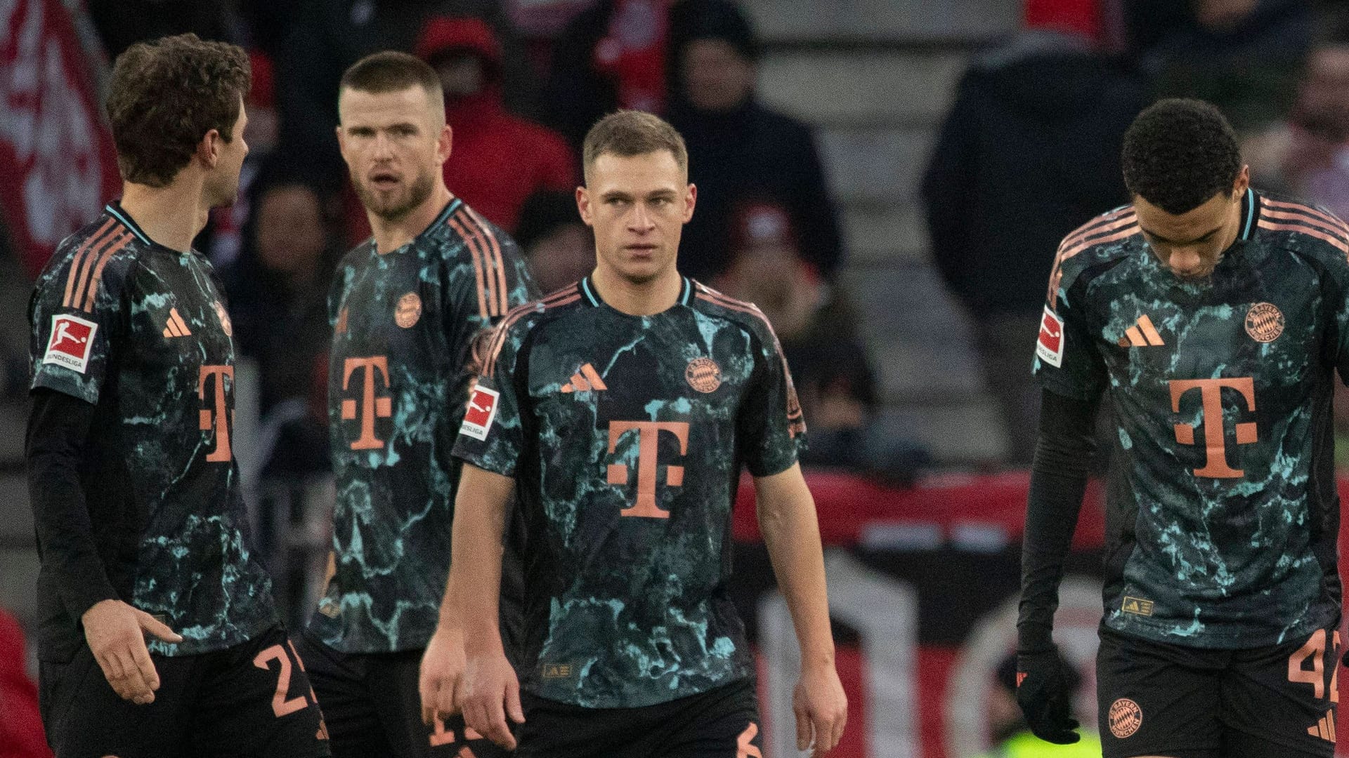 Thomas Müller, Eric Dier, Joshua Kimmich and Jamal Musiala (from left to right): Bayern couldn't get going.