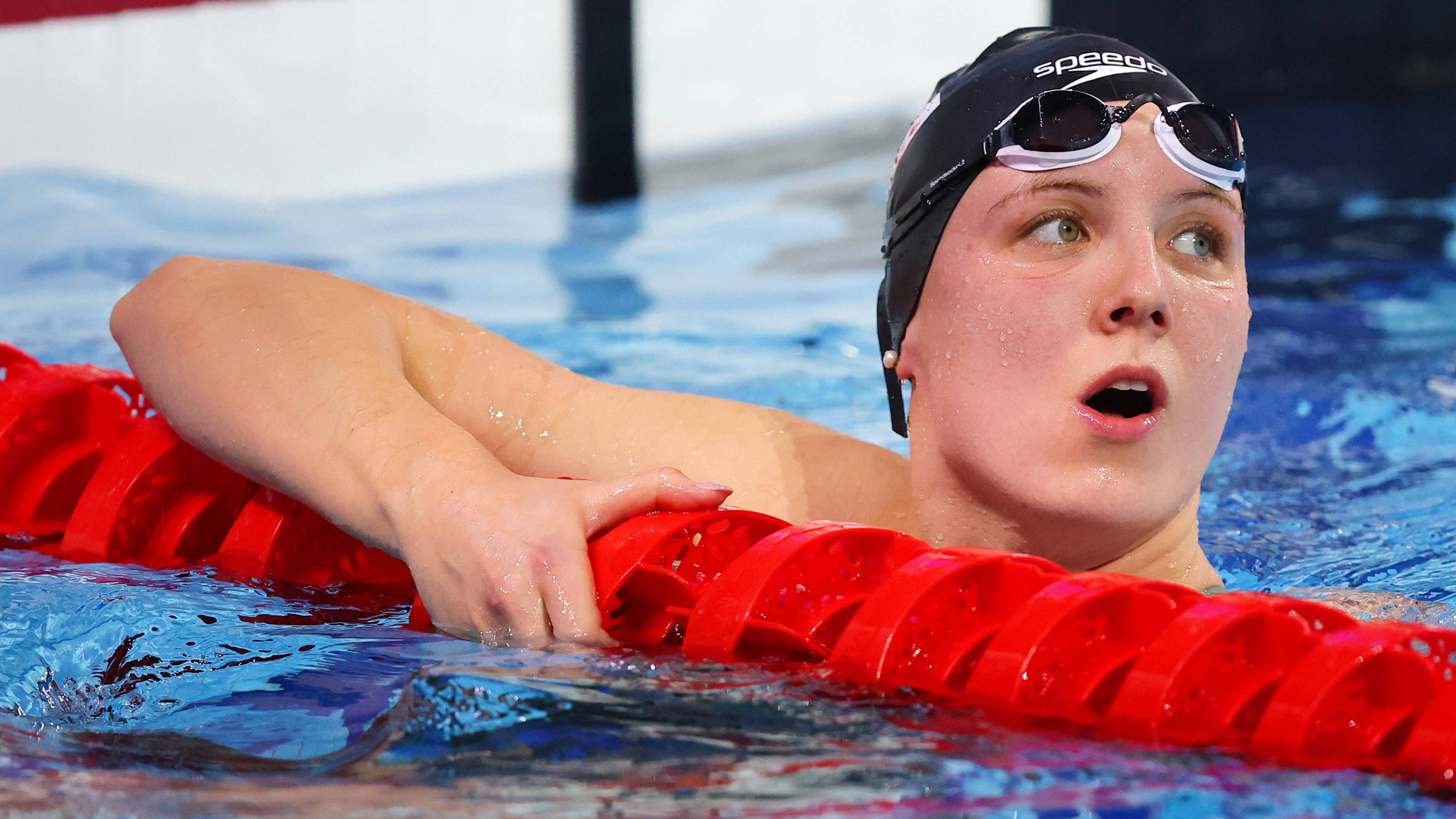 Isabel Gose after the competition in the pool