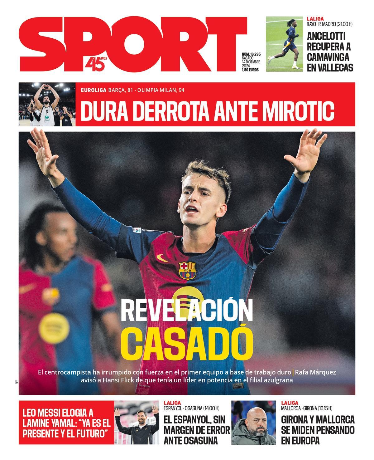 La portada de SPORT de hoy