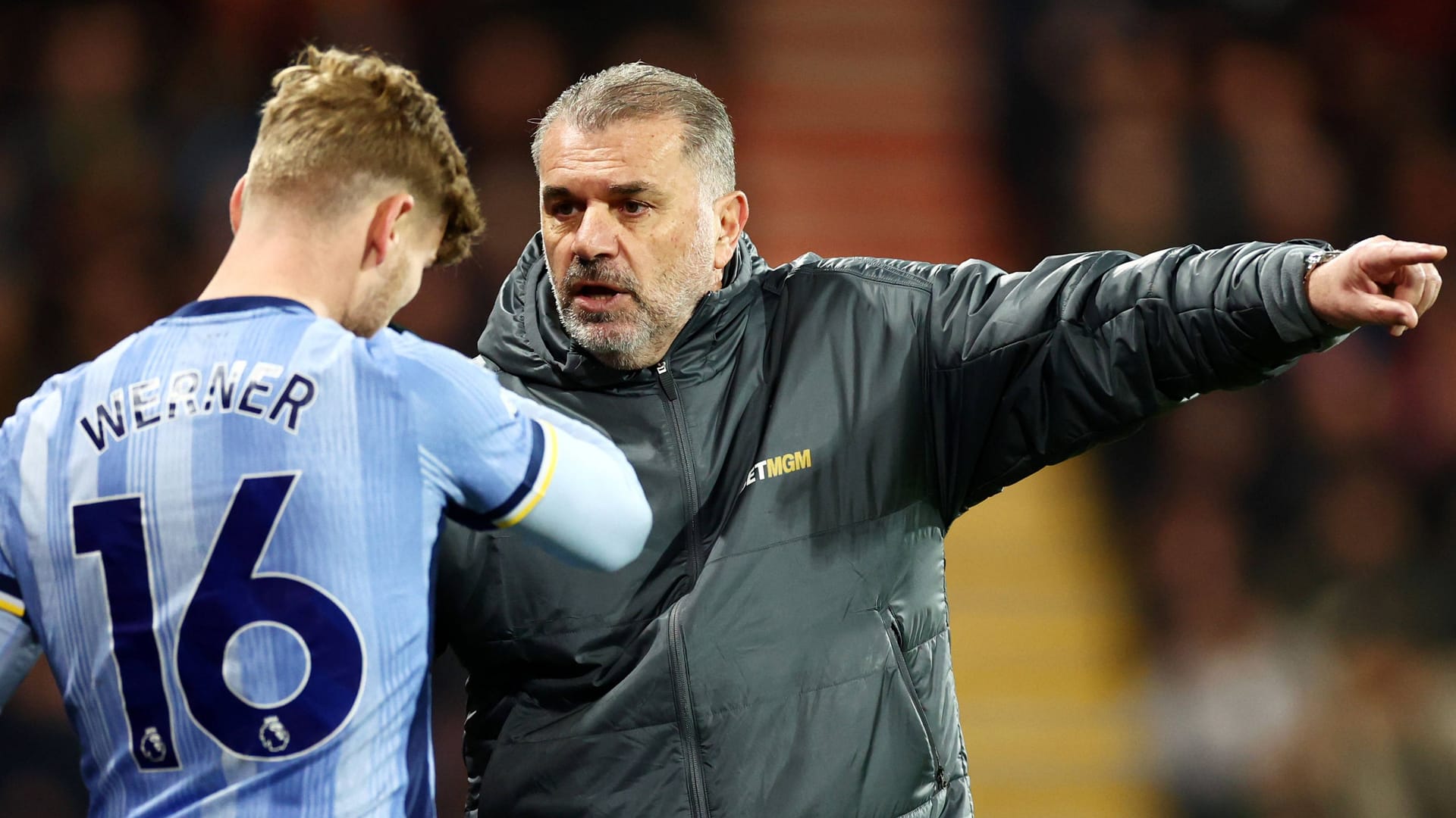 Timo Werner (l.) and Ange Postecoglou: The German professional is currently going through difficult times.