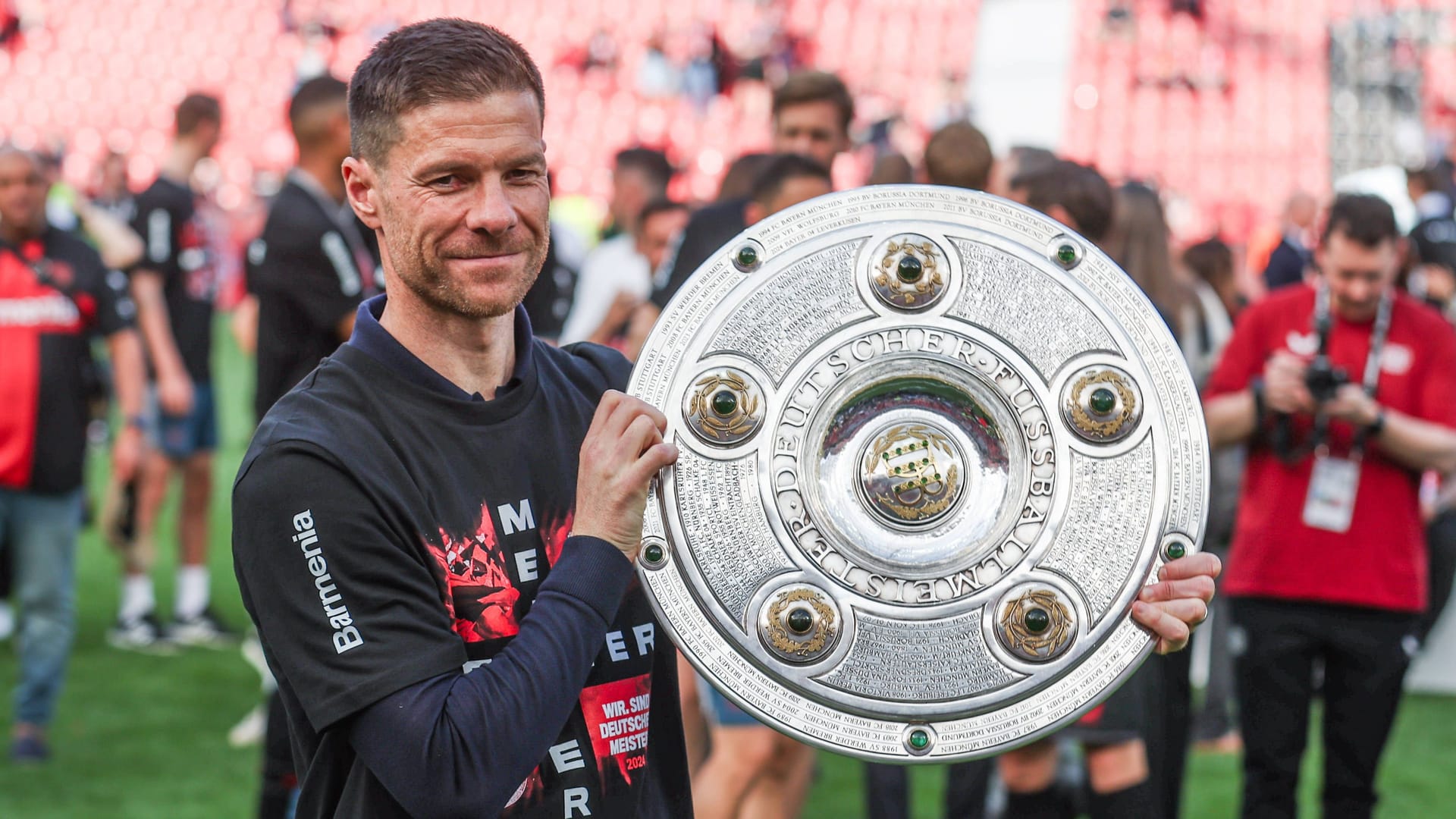 Xabi Alonso: Leverkusen became German champions last season.