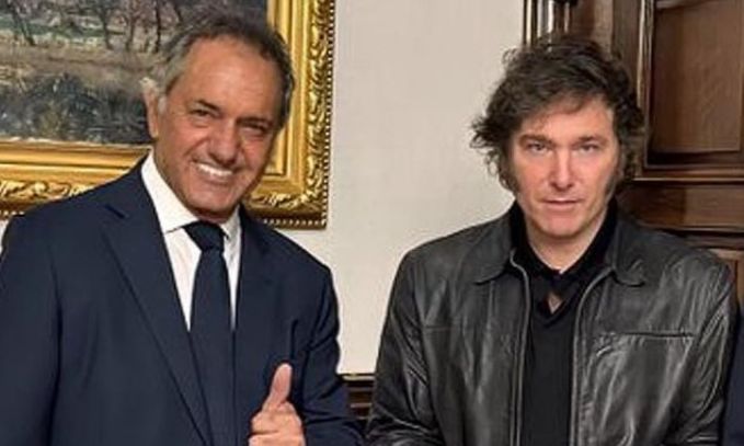 Daniel Scioli and Javier Milei