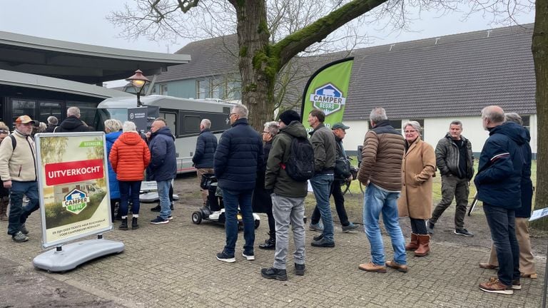 People were queuing for the Camper Fair