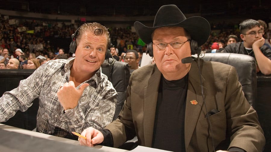 Jim Ross (r.) und Jerry Lawler (75) führten die Fans lange durch die WWE-Shows