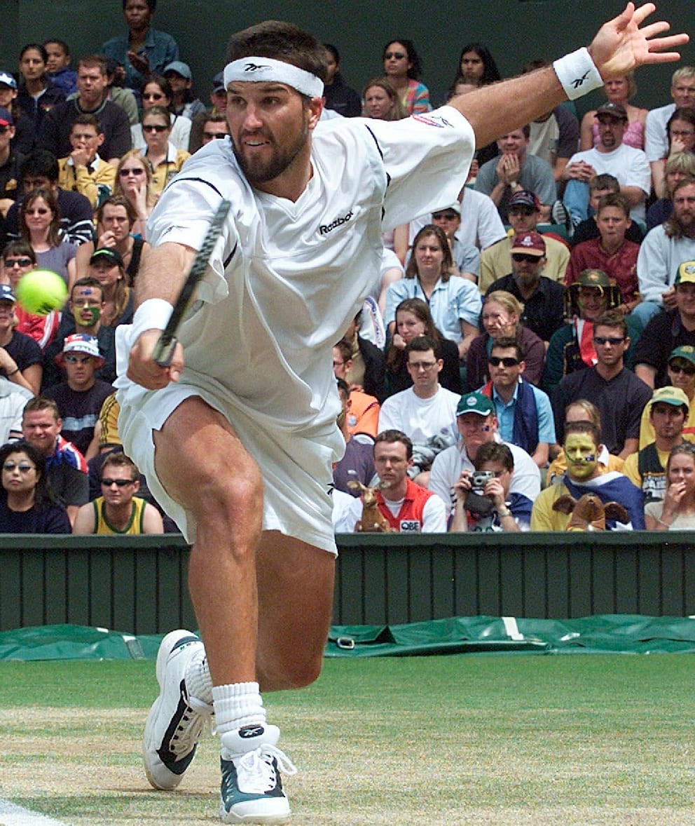 2001: Patrick Rafter bei seiner Niederlage gegen Goran Ivanisevic im Wimbledon-Finale