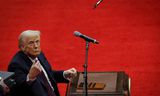 President Trump, just inaugurated, on Monday after signing the first decrees.