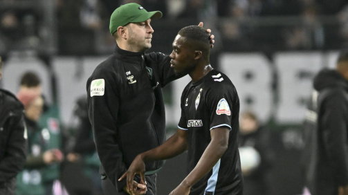 Derrick Köhn and coach Ole Werner get along well together