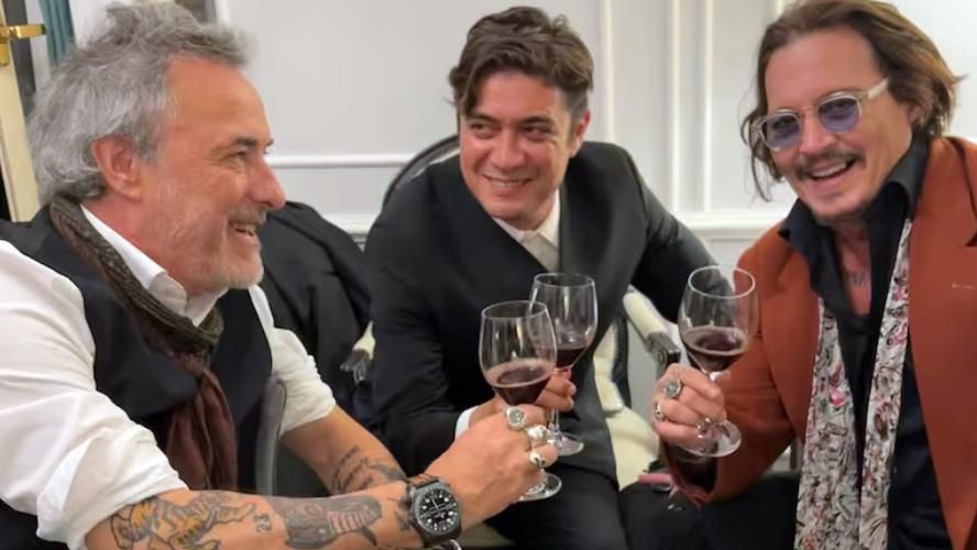 Cork Rodríguez and Johnny Depp