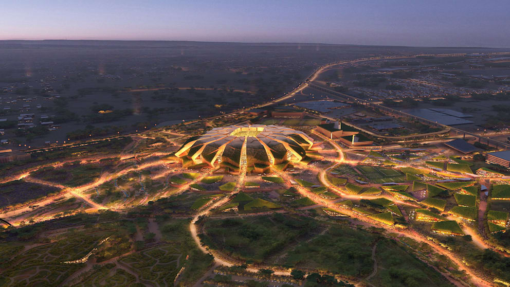 Mit 92 000 Plätzen wird das „King-Salman-­Stadion“ nördlich von Riad das neue ­Nationalstadion des saudischen ­Verbands. Das Stadion-Design beim „Wembley der Wüste“ soll an einen Samen erinnern