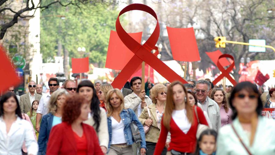 HIV march.
