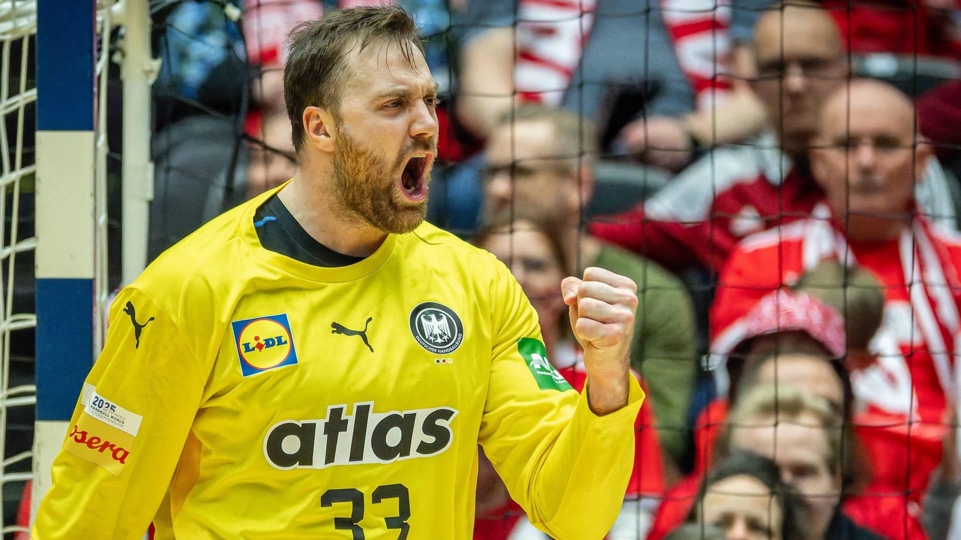 Andreas Wolff: Germany's goalkeeper turned up the heat in the second half.