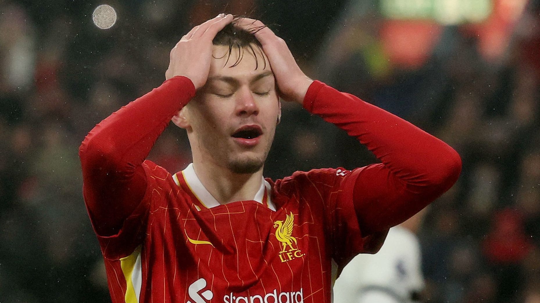 Conor Bradley: He couldn't prevent the draw after coming on as a substitute.