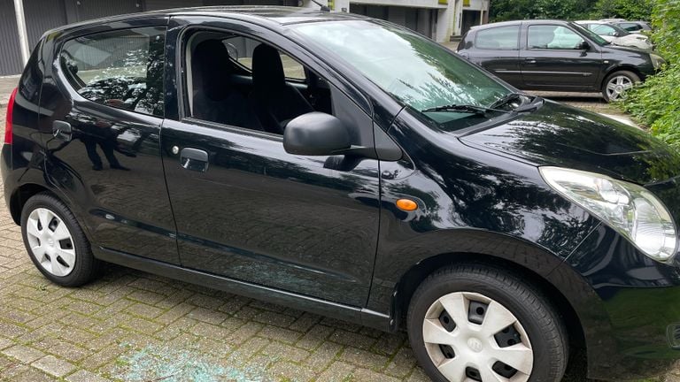 Sicked car window in Tilburg.