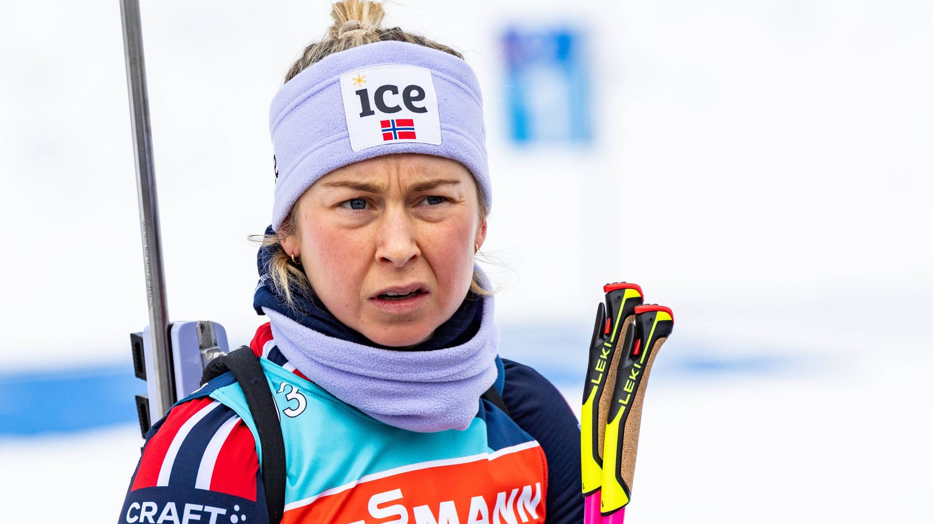Ingrid Landmark Tandrevold: She fell in the relay, which Marte Olsbu Roiseland commented on.