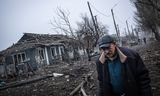 A resident of the largely destroyed town of Pokrovsk last weekend.