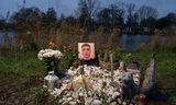 Memorial site on the Spaarne for Duncan Marijt, who died during the New Year of 2023 due to an accident with fireworks. Photo Olivier Middendorp 