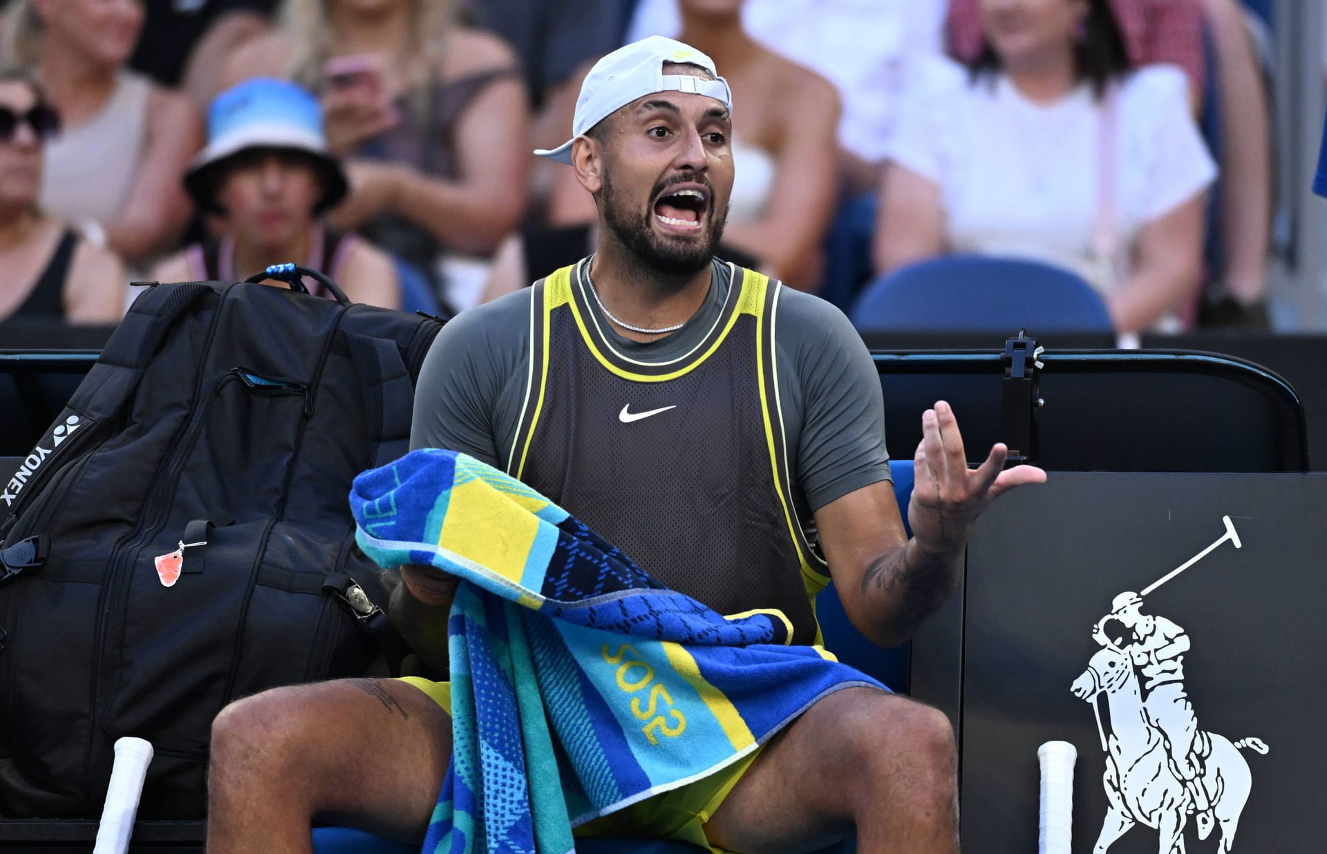 Yelling, swearing, cursing. Nick Kyrgios at the Australian Open 2025.