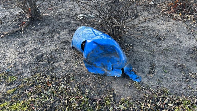 The tank that was probably filled with petrol (photo: Sven de Laet).
