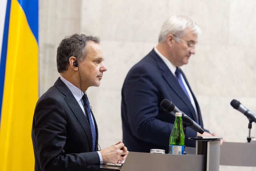 Caspar Veldkamp and Andrii Sybiha