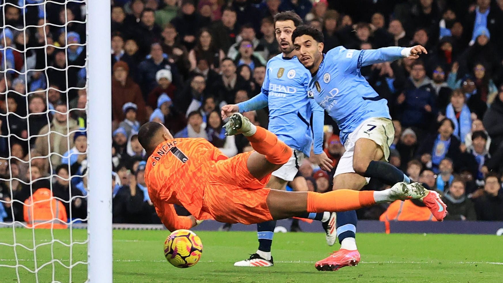 In the end (still) lucky: City newcomer Omar Marmoush.
