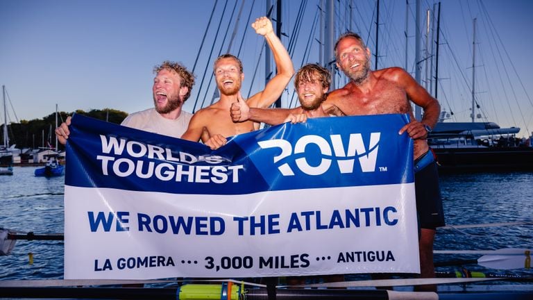From left to right: Leon, Tom, Maarten and Mark (Photo: World's Toughest Row).
