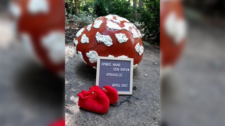 The pregnancy announcement at the singing mushroom. (Photo: Karlijn ter Horst