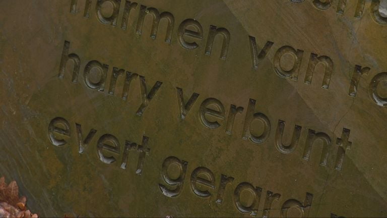 The memorial stone with the name of resistance fighters Harry Verbunt (photo: Omroep Brabant).