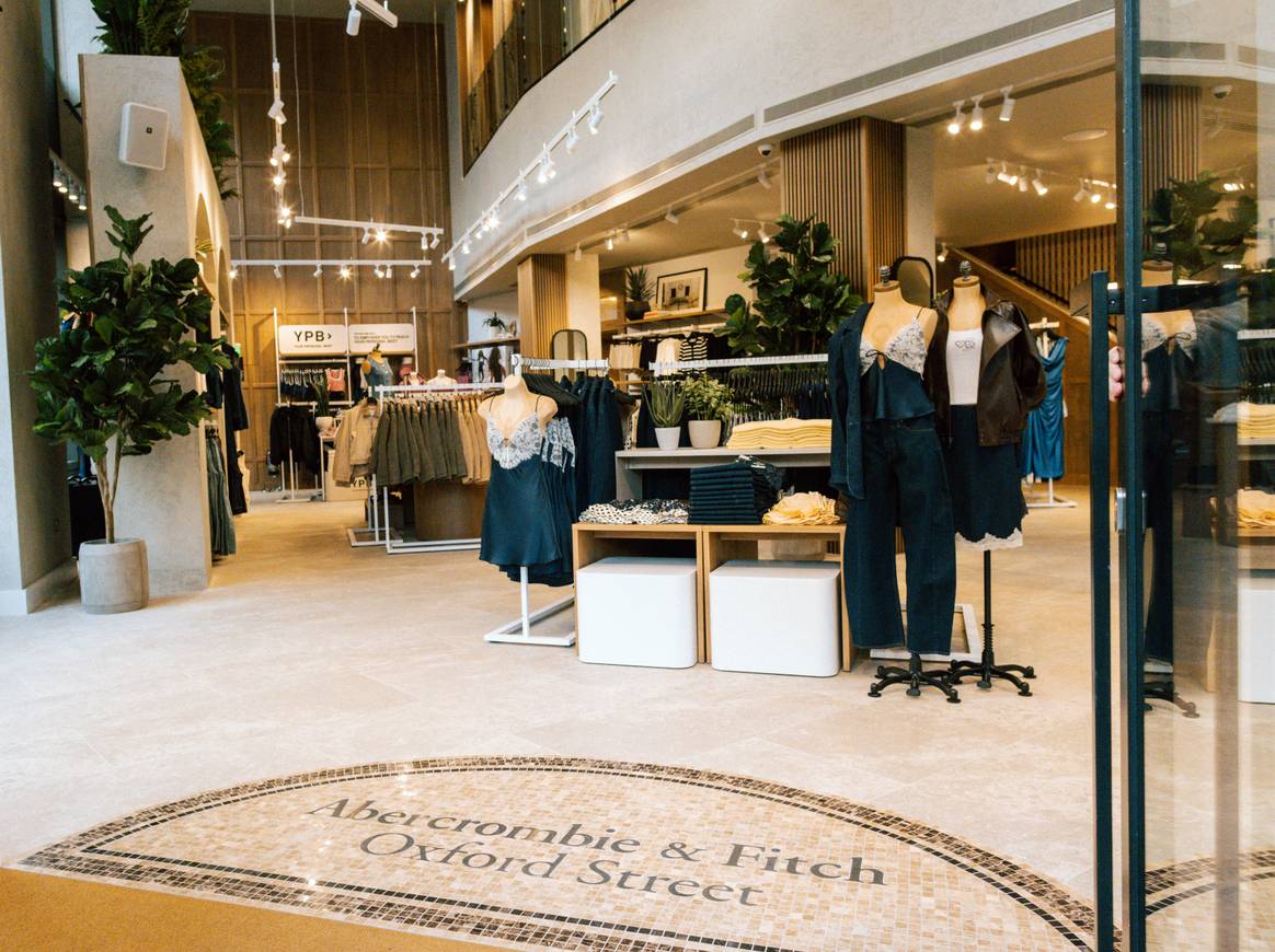 The interior of the new Abercrombie & Fitch store in the Oxford Street.