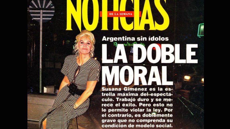Susana Giménez on the news cover