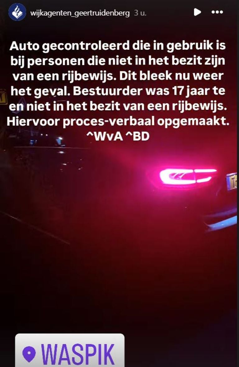 Photo: Instagram neighborhood agents Geertruidenberg