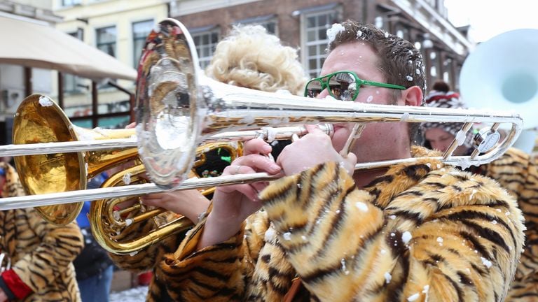 Muziekske Bloazen during the Klûnen in 2018 (Photo: Karin Kamp)