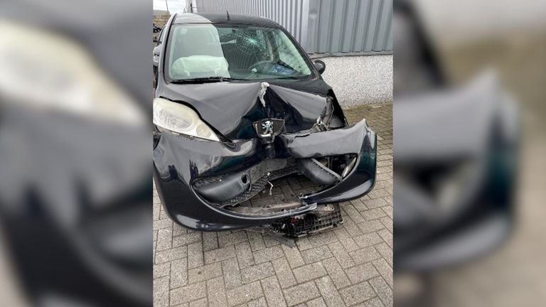 Linda's car after the accident.