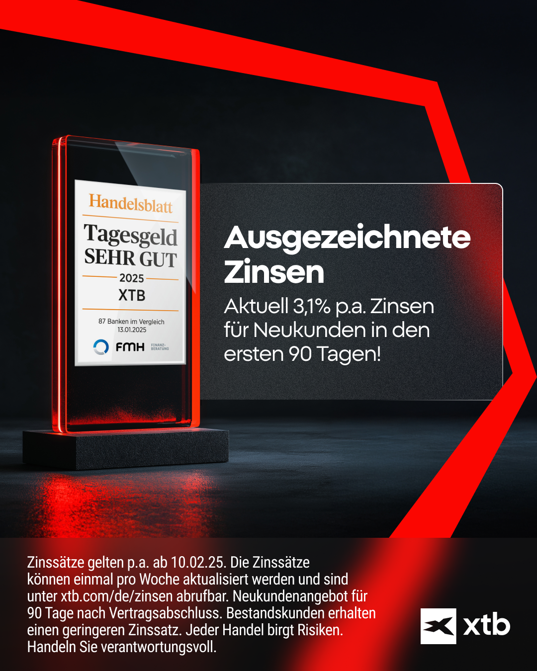 Charge interest on XTB! - Extended according to Handelsblatt 2025